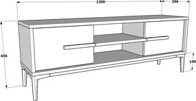 Măsuță TV Eslem White and Walnut