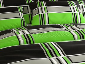 Lenjerie de pat din policoton KARO POLY verde Dimensiune lenjerie de pat: 70 x 90 cm | 140 x 200 cm