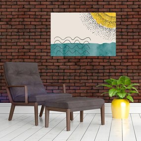 Tablou - pictură abstractă de plajă N⁰1 (90x60 cm)