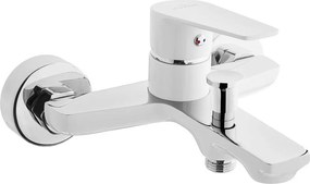 Baterie cada - dus Invena Dokos crom-alb