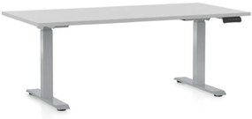 Masa inaltime reglabila OfficeTech D, 160 x 80 cm, bază gri, gri deschis