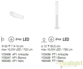 Aplica LED perete exterior design modern ETERE AP ANTRACITE 4000K 172408