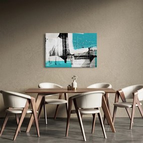 Tablou - Abstract turcoaz (90x60 cm)