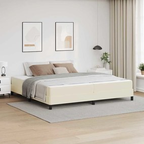 vidaXL Pat Altele Crem 200 x 200 cm Piele artificială