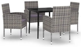3099626 vidaXL Set de mobilier pentru grădină, 5 piese, antracit
