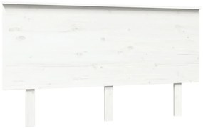 819171 vidaXL Tăblie de pat, alb, 144x6x82,5 cm, lemn masiv de pin