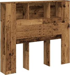 vidaXL Tăblie pat cu dulap, lemn vechi 120x19x104,5 cm lemn prelucrat