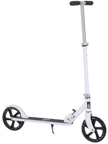 HOMCOM Trotinetă Pliabilă, Ghidon Reglabil pe 4 Nivele, Sistem de Frânare în Spate pentru Copii și Adolescenți, Greutate Max. 100 kg, Dim. 88L x 37l x 75-100H cm, Alb | Aosom Romania