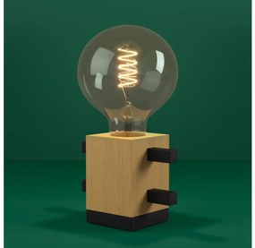 Lampă de masă Eglo 390193 LEVANTARA 1xE27/40W/230V negru/maro