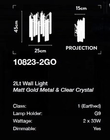 Aplica de perete cristal design lux elegant BELLE 2L