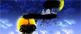 Tablou - Reflecția echilbrului (120x50 cm)