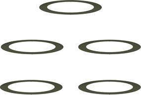 vidaXL potrivit pentru inele de copac plat 5 pcs Olivengrønn