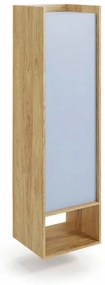 Dulap modular Mobius 1D natur/albastru – H179 cm