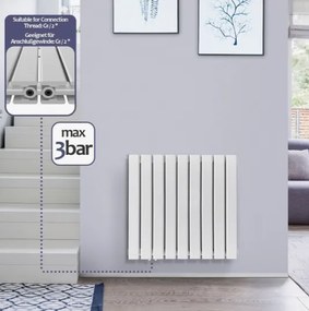 Radiator orizontal Aquamarin, 819 W, 600x614x69 mm