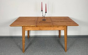 Masă lemn masiv Dining Extensibilă Timeless 120/ Whisky, 160 × 80 × 76 cm