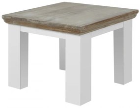 Masuta de cafea patrata din lemn 60x60x45 cm gri/alb