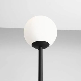 Lampadar modern negru cu glob de sticla Pinne