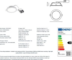 Spot LED incastrabil baie IP44 Manacor 12 alb
