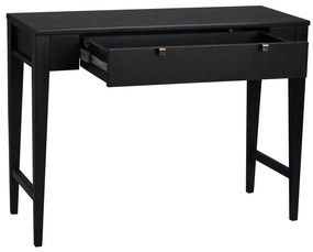 Masă consolă din lemn de stejar Rowico Fulla, negru