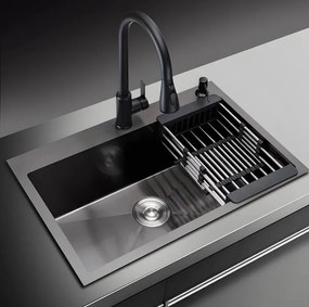 Chiuveta Bucatarie Profesionala , Inox,HS GRI-NEGRU, 68X45 CM