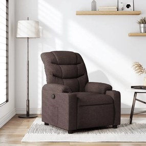 vidaXL Fotoliu rabatabil, maro închis, material textil