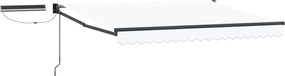 vidaXL Cort electric retractabil Alb 3,5 x 2,5 m
