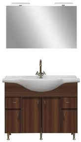 Mobilier complet de baie Bianca Prime 105, culoare Aida nuc