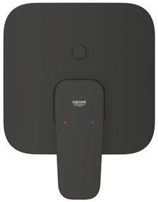 Baterie cada-dus incastrata Grohe Cubeo negru mat fara corp ingropat
