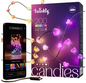 Instalație LED RGB dimabilă de Crăciun 200xLED 14 m USB Wi-Fi Twinkly TWKH200RGB-G