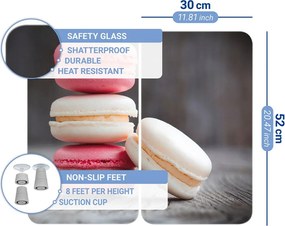 Set 2 protecții din sticlă pentru aragaz Wenko Macarons, 52 x 30 cm