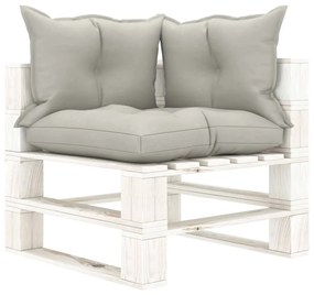 Set mobilier gradina din paleti, 7 piese, perne gri taupe, lemn taupe and white, 1