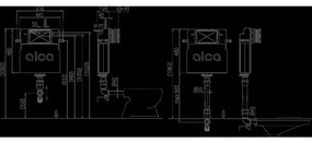 Rezervor wc incastrat Alcaplast Basicmodul pentru montare in zidarie