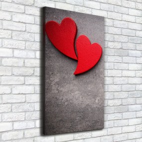 Tablou canvas Inimi roșii