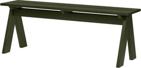 Bancă de grădină verde din lemn masiv Navo – noo.ma