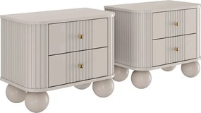 Set noptiere Vesper 56 cm - cașmir / mânere aurii / picioare rotunde