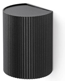 Aplica perete aluminiu striat negru, 1xGU10, SOLE round