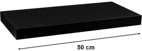 Raft de perete STILISTA VOLATO - negru mat 50 cm