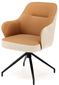 Scaun rotativ K527 maro/bej