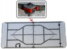Masă pliabilă de catering 240cm negru