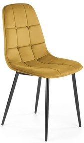 Set 4 scaune K417 velvet mustariu