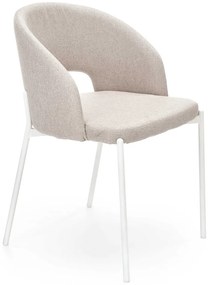 Scaun de bucaterie Selah, bej/alb