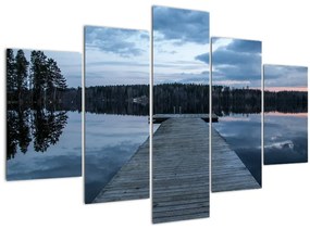 Tablou - Ponton de lemn, lac (150x105 cm)