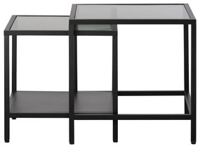 Măsuțe auxiliare 2 buc. din sticlă 50x50 cm Bronco – Unique Furniture