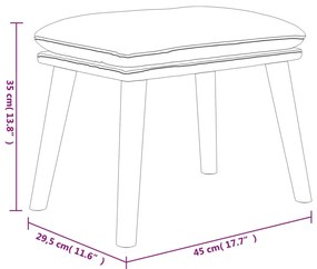 Taburet, maro, 45x29,5x39 cm, catifea Maro