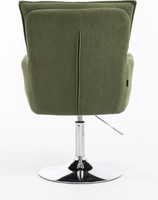 HR250N Scaun Zsályazöld Prémium Kordbársony Bază Cromata