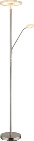 Globo 59093N - Lampă de podea cu LED dimabilă STANFORD 28W/230V + 5W 3000K crom lucios