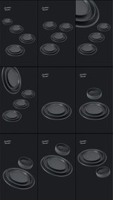 Set Cadou 24 Farfurii Vulcano Evenimente (6 Platouri 30cm, 6 Farfurii 25cm, 6 Farfurii 20cm, 6 boluri 400ml) LA COMANDA 25 de seturi