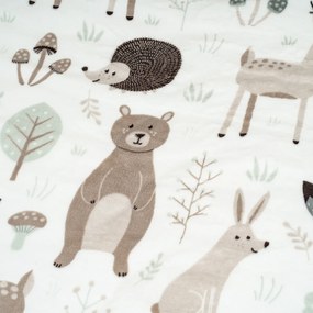 Lenjerie de pat pentru copii din microflanel 4Home Nordic friends, 140 x 200 cm, 70 x 90 cm