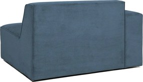 Modul pentru canapea albastru cu tapițerie din catifea reiată (cu colț pe partea stângă ) Sting – Scandic