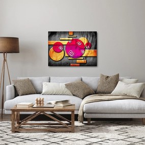 Tablou abstract cu simboluri istorice (70x50 cm)